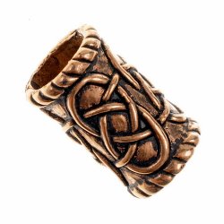 Celtic beard bead - bronze