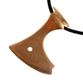 Viking bearded axe pendant - bronze