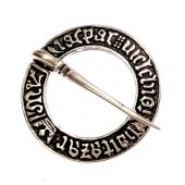 Annular brooch - genuine silver plated