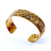 Bangle with Celtic Spiral - bronze