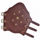 Medieval bracer - brown leather