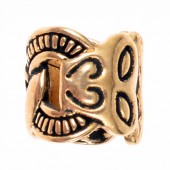 Viking beard bead - bronze