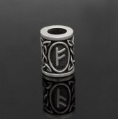 Rune beard bead Fehu