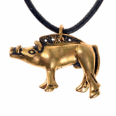 Celtic boar pendant - bronze