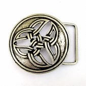 Belt buckle with Celtic triad - silver
