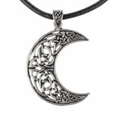 Celtic moon pendant - silver