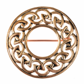 Filigree Celtic Plaid Brooch - bronze