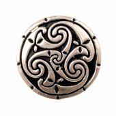 Celtic disc brooch - silver