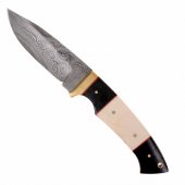 Jagdmesser Damast - Bein / Horn