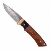 Jagdmesser Damast - Walnuss / Horn