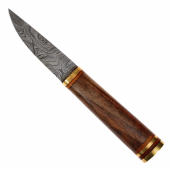 Viking knife with damascus blade