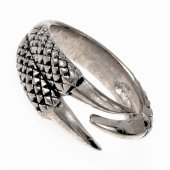 Ring dragon claw - silver plated