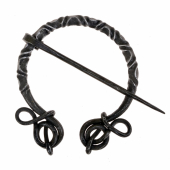 Hand-forged Viking horseshoe brooch
