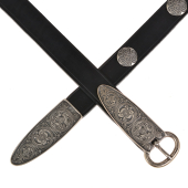 Fr�hmittelalter-G�rtel - schwarz / silber