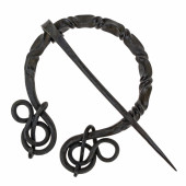 Hand-forged Viking horseshoe brooch