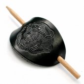 Leather hair slide 1: Viking