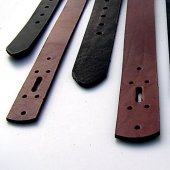 Belt blank made from grain leather