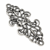 Fastening hook - silver coloured