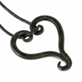 Hand-forged heart pendant