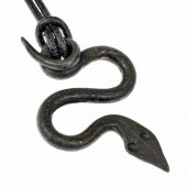 Hand-forged serpent pendant