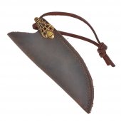 Leather sheath for spring scissors