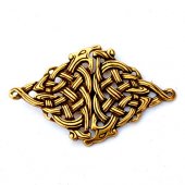 Celtic dress clasp - brass color