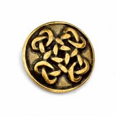 Celtic Knot cross button - brass
