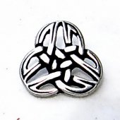 Celtic Triade button - silver