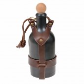Larp leather bottle - brown
