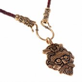 Viking necklace with mask amulet