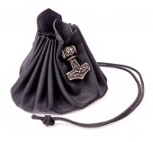 Leather bag with Viking Mjoelnir