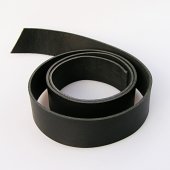 Grain leather strip - black