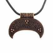 Rus lunula pendant - bronze