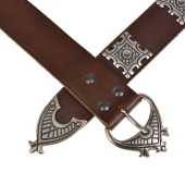 Medieval belt - brown / silver
