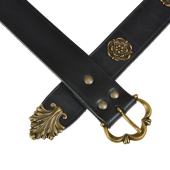 Medieval belt - black / brass