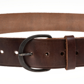 Medieval leather belt - iron buckle