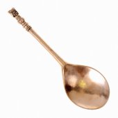 Medieval brass spoon