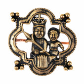Medieval Madonna brooch - bronze