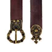 Mittelalter-G�rtel - braun / messing