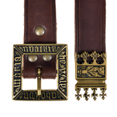Medieval belt - brown / brass