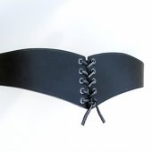 Medieval bodice belt - black.