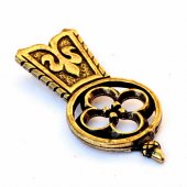 Medieval belt end fitting - brass