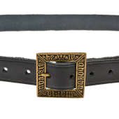 Medieval belt - black / brass