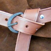 Medieval belt with iron buckle