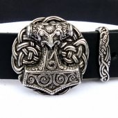 Thor's hammer buckle belt