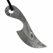 Neck-knife of damascus steel