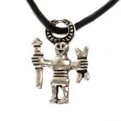 Weapon dancer amulet - silver plated