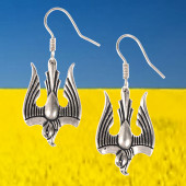 Tryzub-Falcons as Earrings