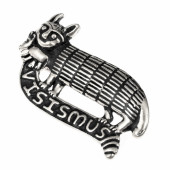 Pilgrim's badge Cat - silver