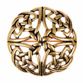 Celtic Plaid Brooch - bronze